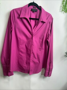 Jones New York Fuchsia Button-Down Shirt